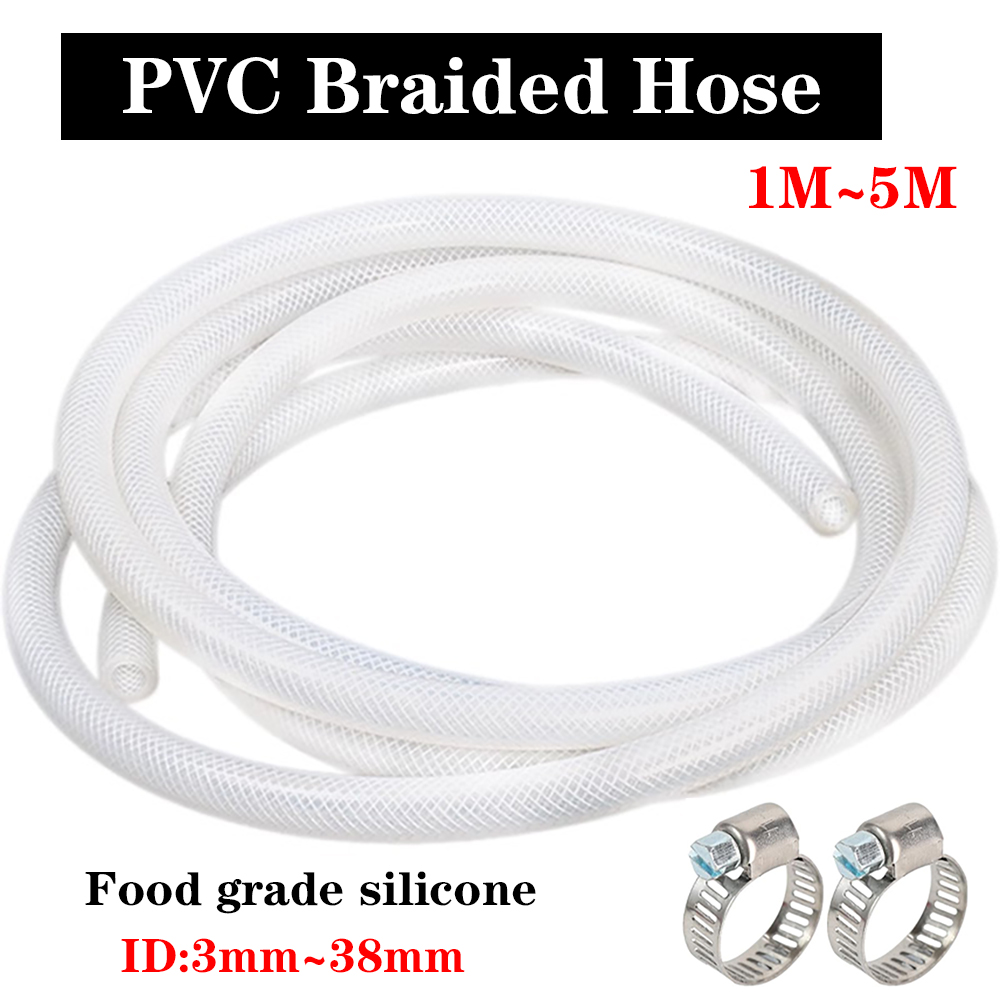 Flexible Hose Braided - Tubo de PVC Flexible transparente trenzado