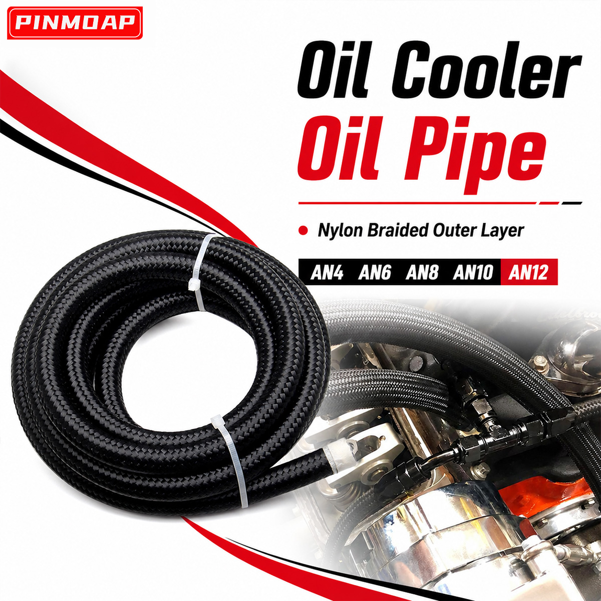 Flexible Hose Braided - Manguera de combustible trenzada de nailon