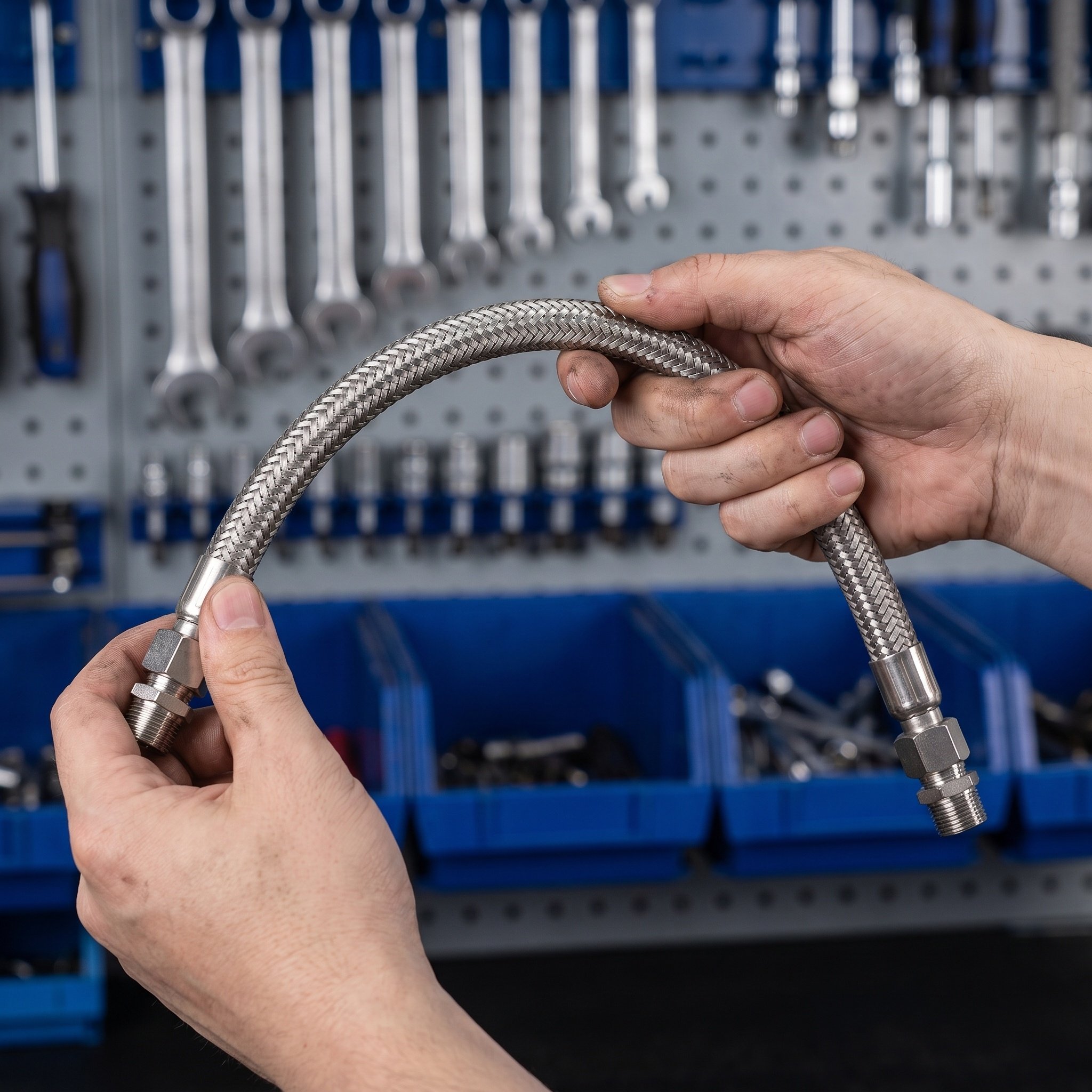 Flexible Hose Braided - 1 juego de mangueras flexibles de