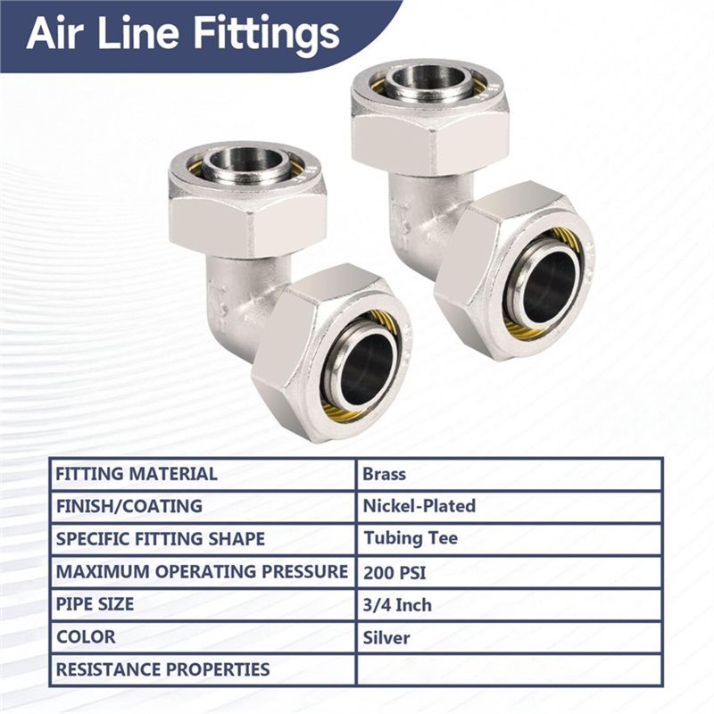 Conexiones de tubería de aire  - Compression Fitting Brass reseña y precio